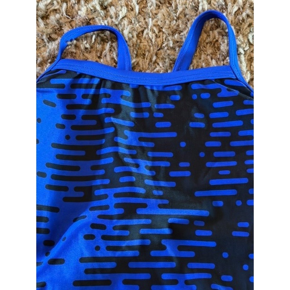 Speedo Pro LT Womens One Piece Swimsuit Size 28 (XS) Blue Black Print New - Picture 3 of 7